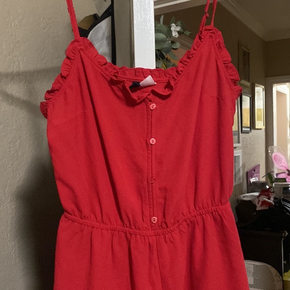 Red Ruffle Romper - Picture 2 of 3